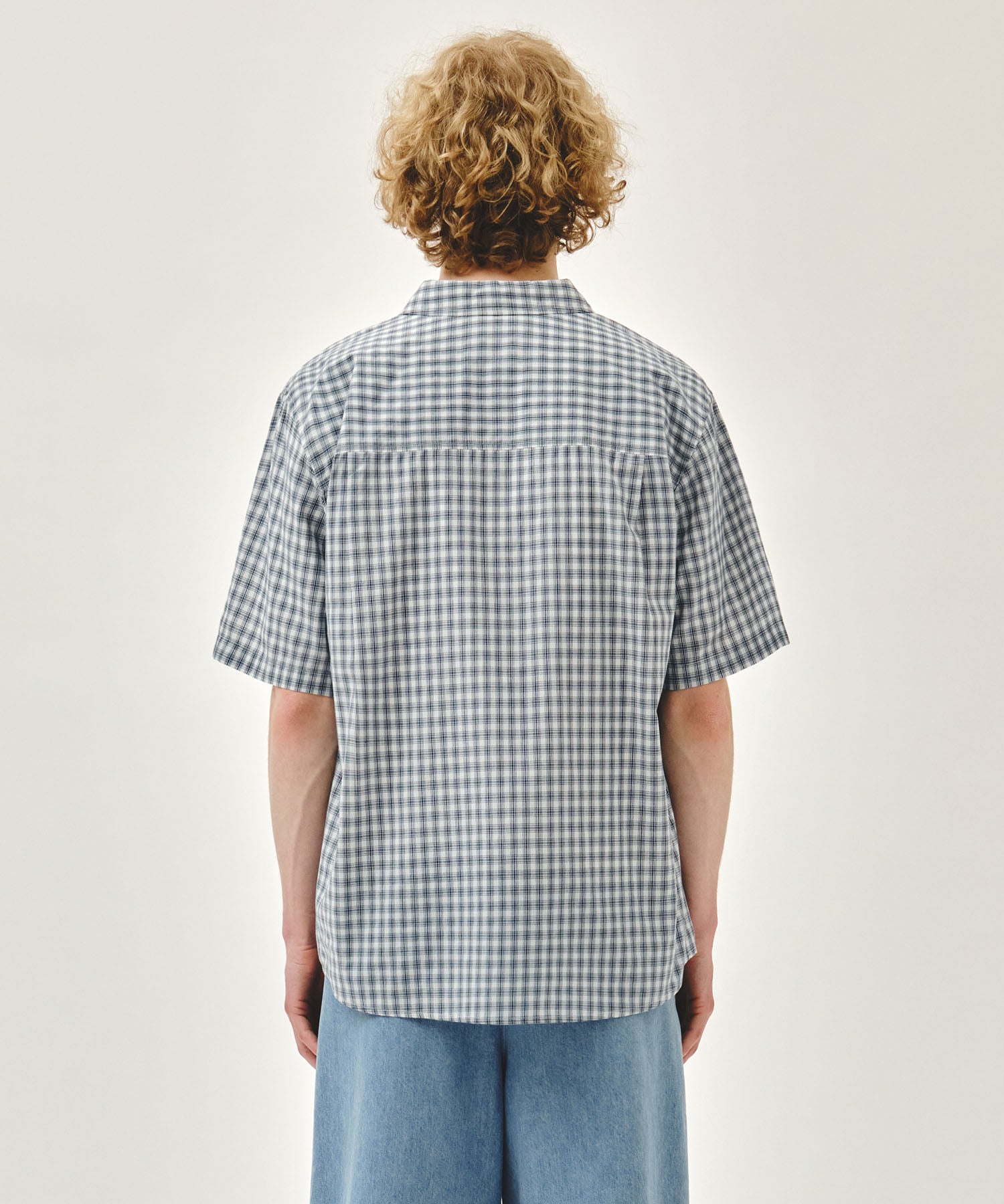 Marithe & Francois Girbaud - Check Half Sleeve Shirt (Ivory) product image 3 | TRAB K-Fashion Australia