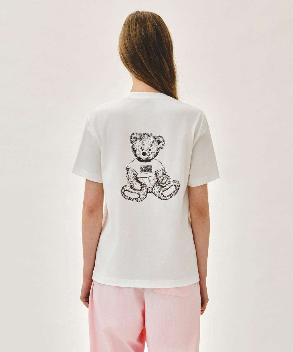 Marithe & Francois Girbaud - Doodle Bear Tee (White) product image 3 | TRAB K-Fashion Australia
