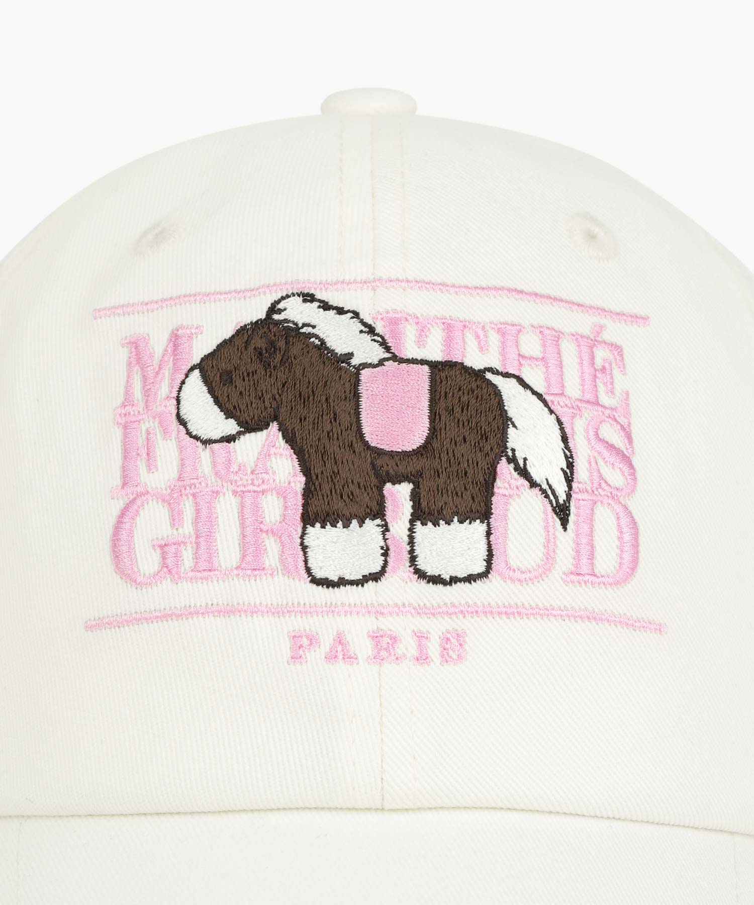Marithe & Francois Girbaud - Pony Classic Logo Covered Cap (Ivory) product image 3 | TRAB K-Fashion Australia