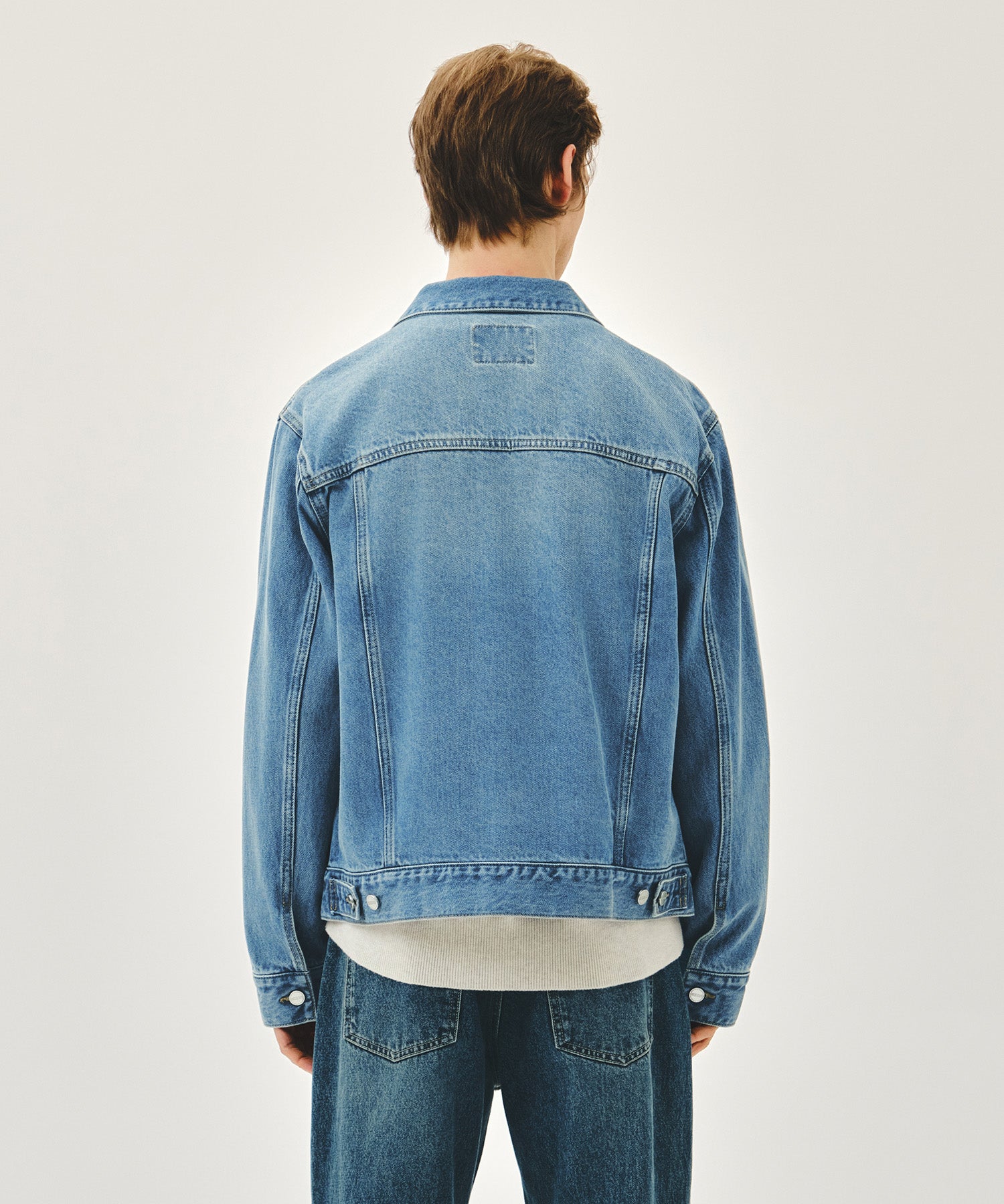 Marithe & Francois Girbaud - Denim Trucker Jacket (Light Blue) product image 3 | TRAB K-Fashion Australia