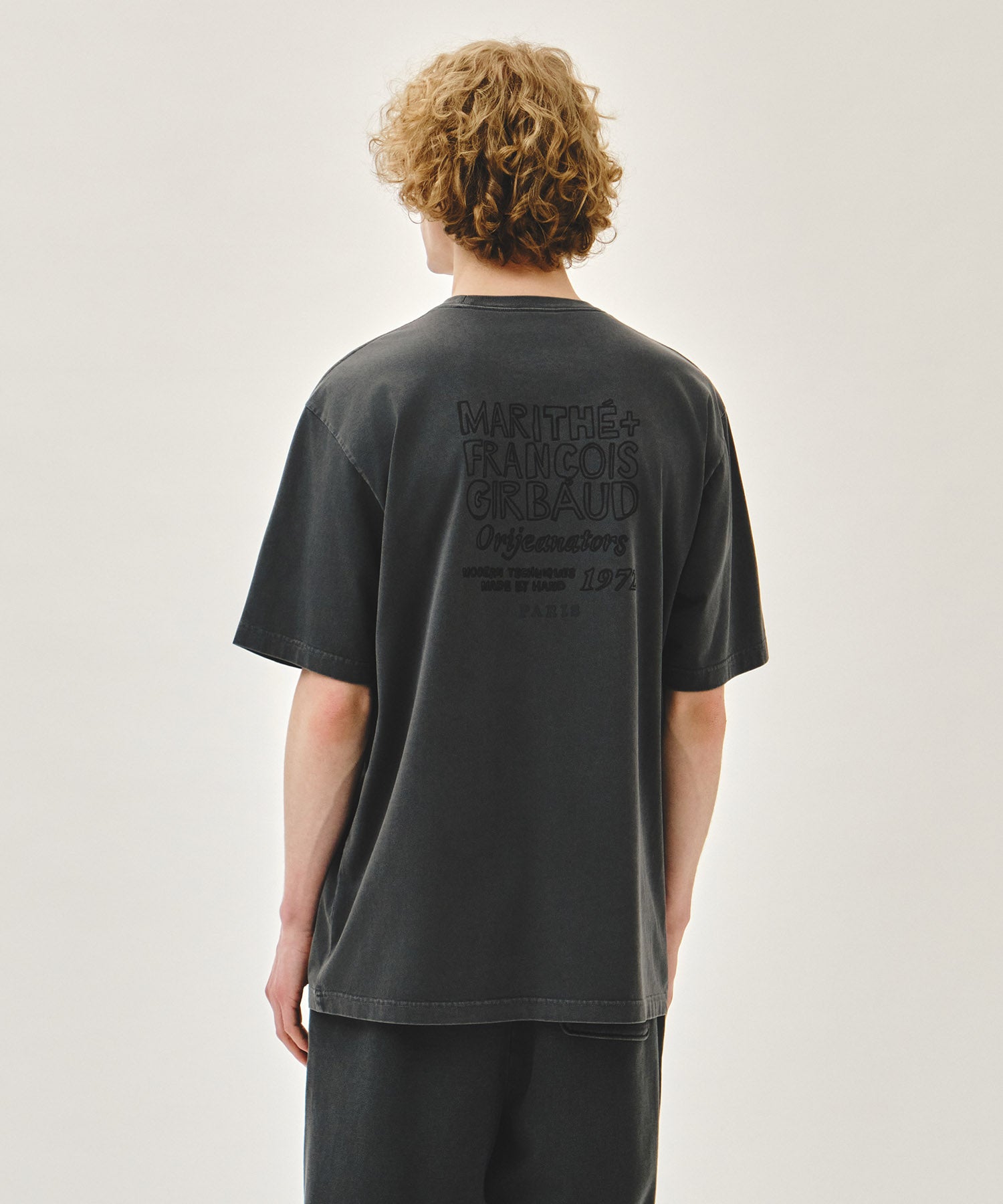 Marithe & Francois Girbaud - Drawing Logo Dyeing Tee (Charcoal) product image 3 | TRAB K-Fashion Australia