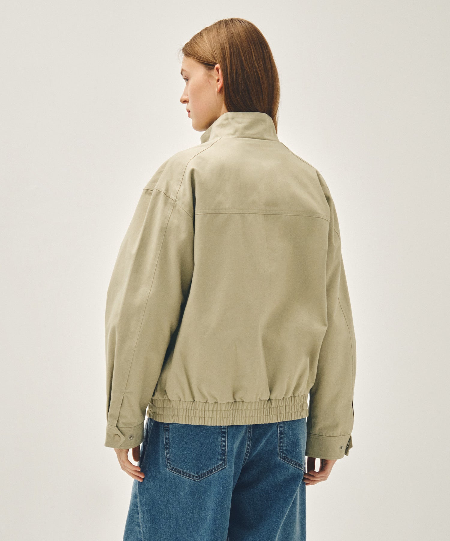 Marithe & Francois Girbaud - Basic Harrington Jacket (Beige) product image 6 | TRAB K-Fashion Australia