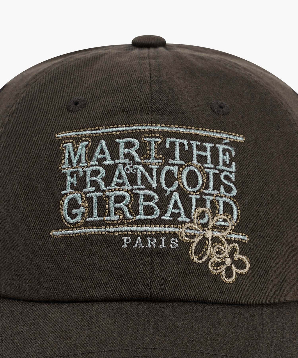 Marithe & Francois Girbaud - Classic Logo Flower Stitched Cap (Dark Brown) product image 3 | TRAB K-Fashion Australia