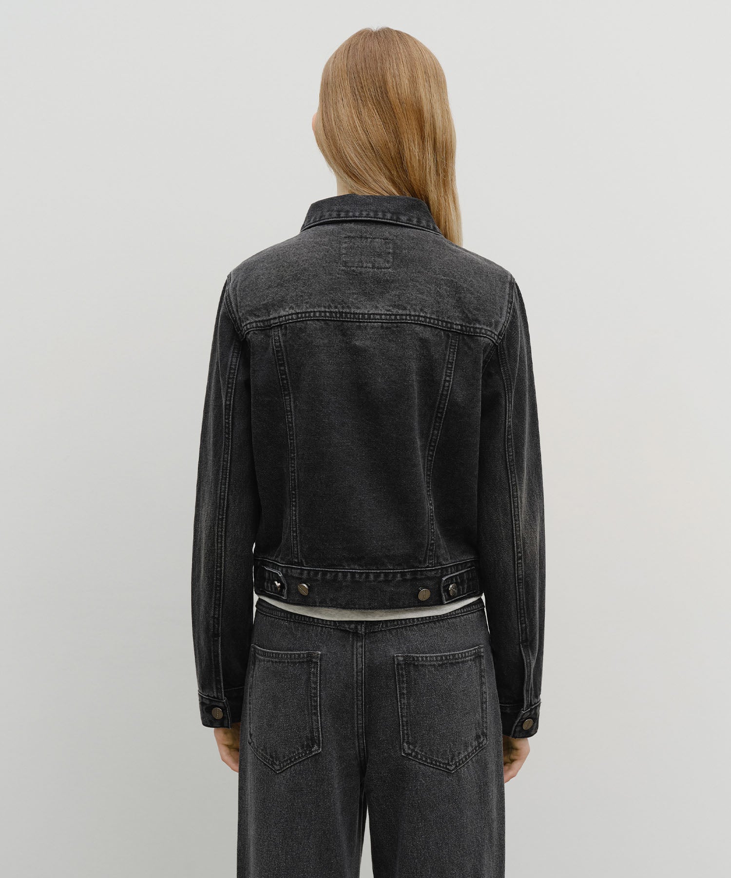 Marithe & Francois Girbaud - Denim Trucker Jacket (Black) product image 3 | TRAB K-Fashion Australia