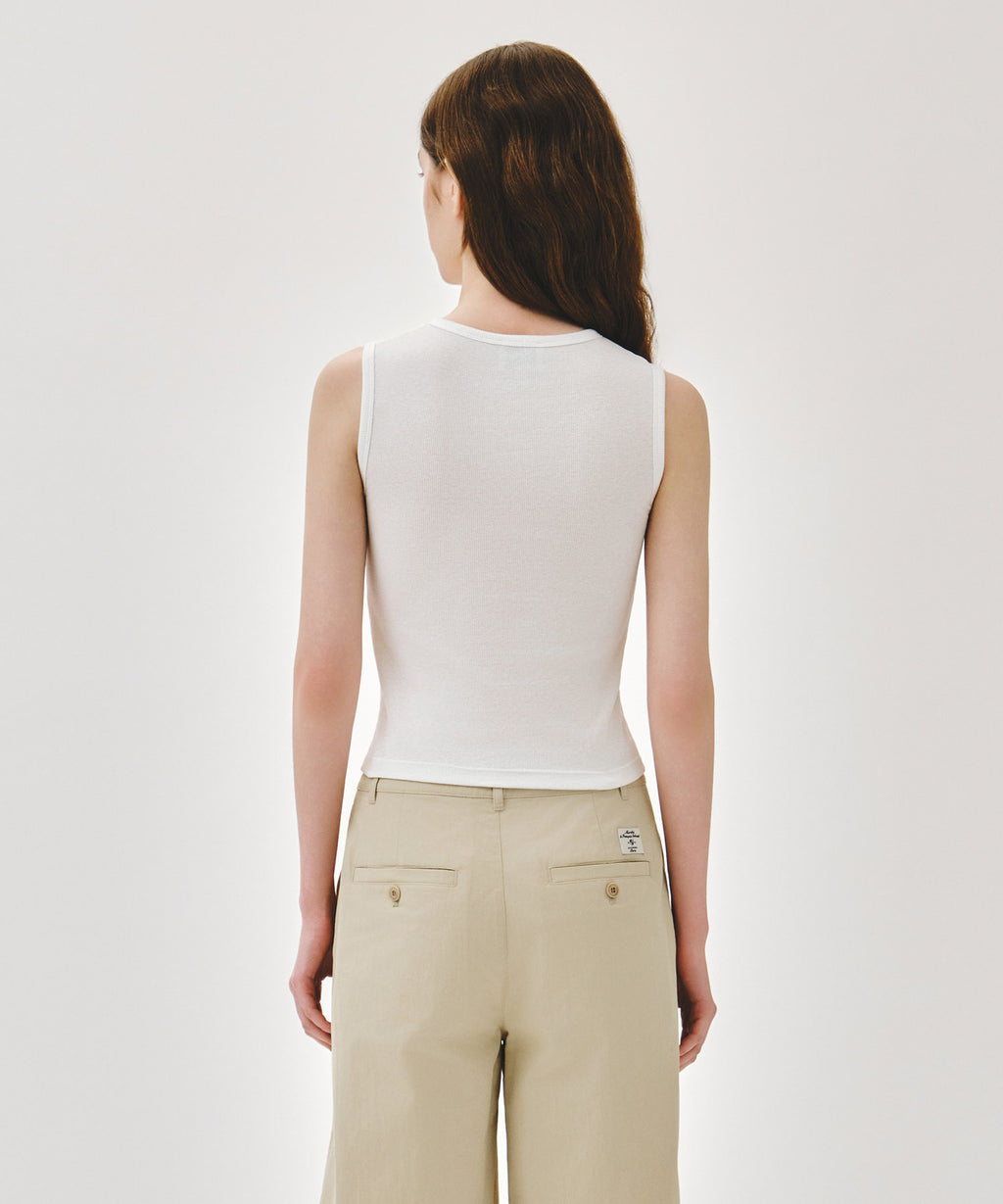 Marithe & Francois Girbaud - Button Up Sleeveless (White) product image 3 | TRAB K-Fashion Australia