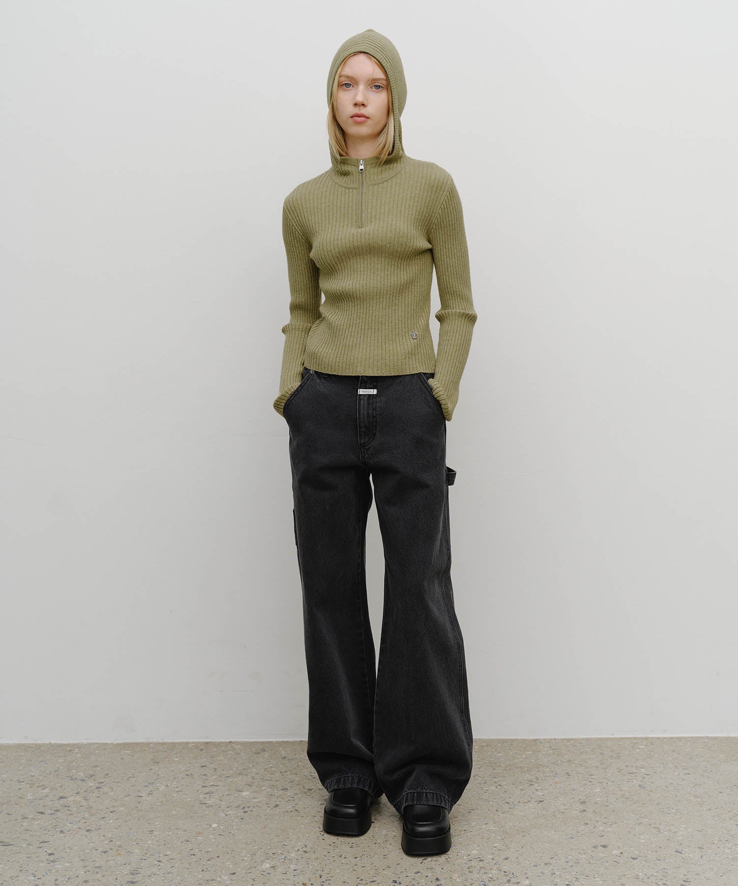 Marithe & Francois Girbaud - Carpenter Denim Pants (Black) product image 3 | TRAB K-Fashion Australia