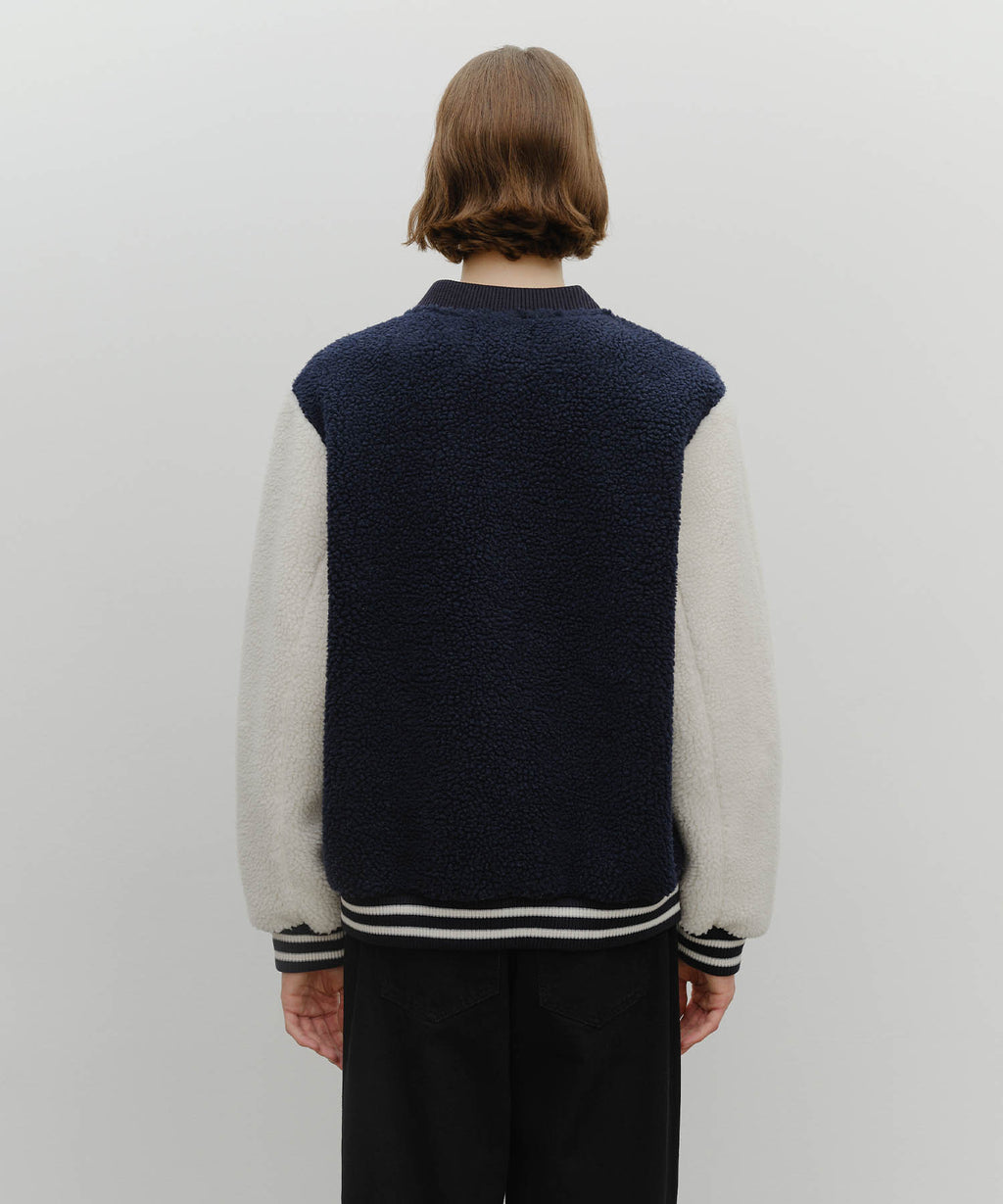 Marithe & Francois Girbaud - Fleece Varsity Jacket (Ivory) product image 3 | TRAB K-Fashion Australia