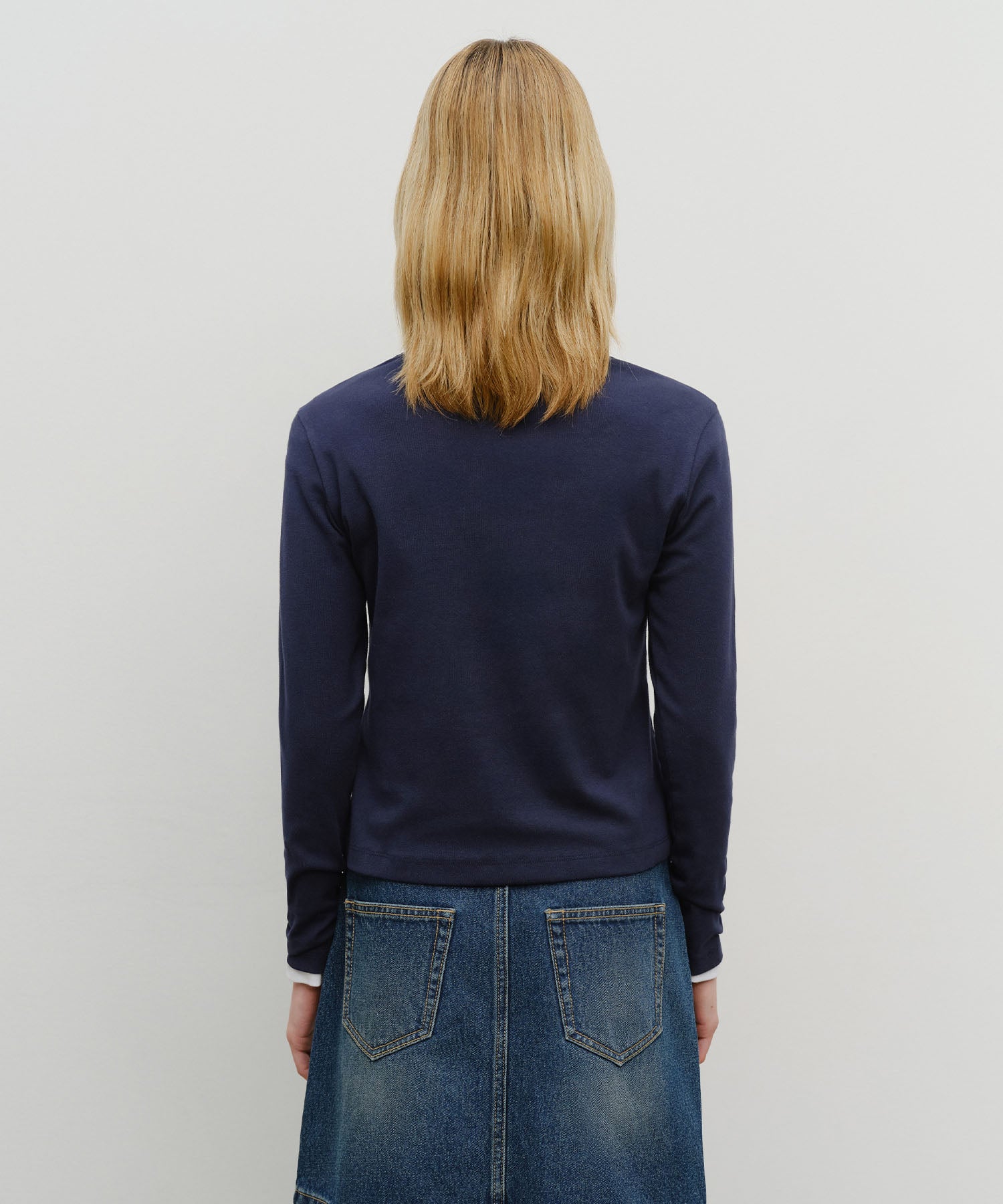 Marithe & Francois Girbaud - Basic Long Sleeve (Navy) product image 3 | TRAB K-Fashion Australia