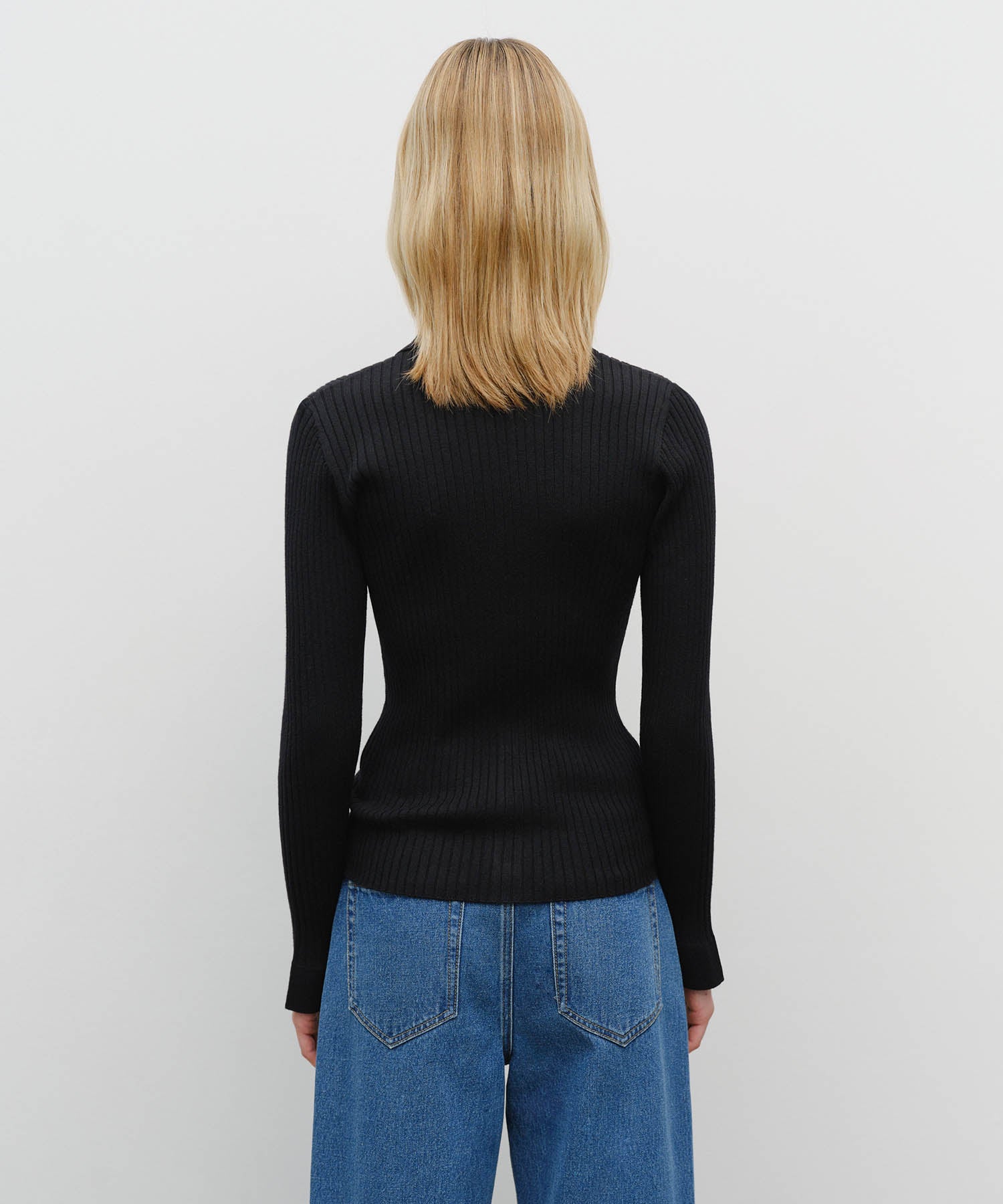 Marithe & Francois Girbaud - Slim Fit Collar Cardigan (Black) product image 3 | TRAB K-Fashion Australia