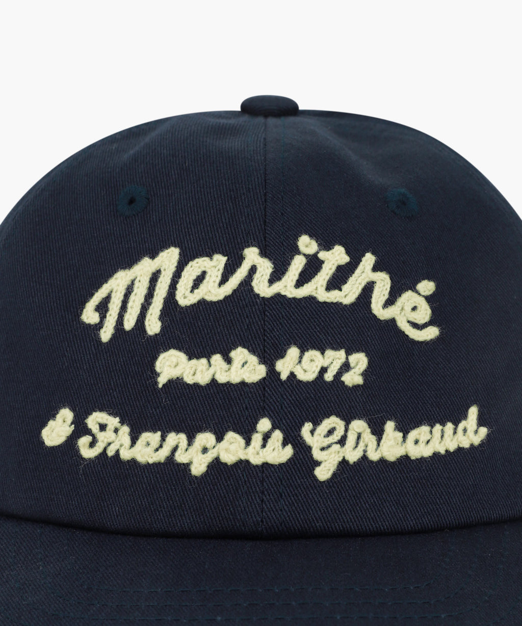 Marithe & Francois Girbaud - Chain Embroidery Flat Brim Cap (Navy) product image 3 | TRAB K-Fashion Australia