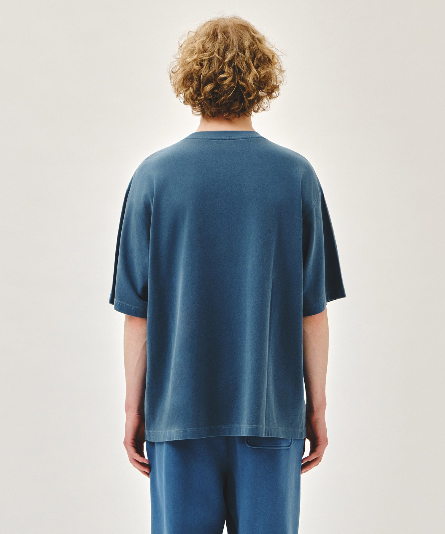 Marithe & Francois Girbaud - Outline Classic Logo Dyeing Oversized Tee (Light Blue) product image 3 | TRAB K-Fashion Australia