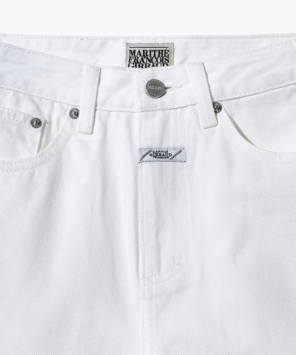 Marithe & Francois Girbaud - Long Bermuda Denim Pants (White) product image 3 | TRAB K-Fashion Australia
