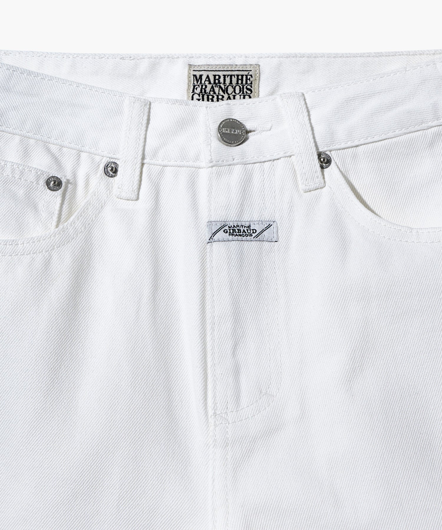 Marithe & Francois Girbaud - Long Bermuda Denim Pants (White) product image 3 | TRAB K-Fashion Australia