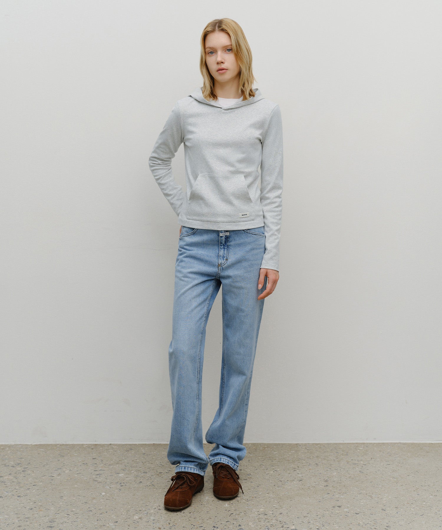Marithe & Francois Girbaud - Slim Straight Denim Pants (Light Blue) product image 3 | TRAB K-Fashion Australia