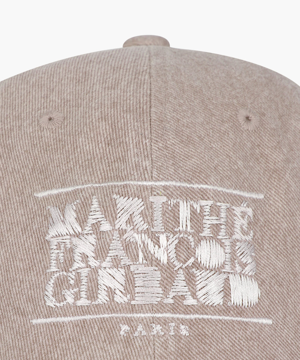 Marithe & Francois Girbaud - Drawing Classic Logo Damaged Covered Cap (Pink) product image 3 | TRAB K-Fashion Australia