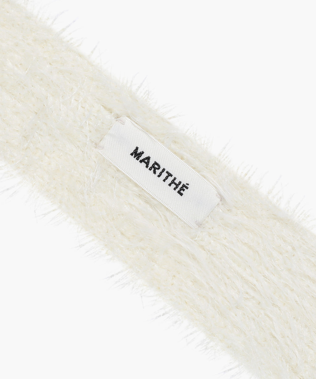 Marithe & Francois Girbaud - Regular Logo Slim Muffler (Ivory) product image 3 | TRAB K-Fashion Australia