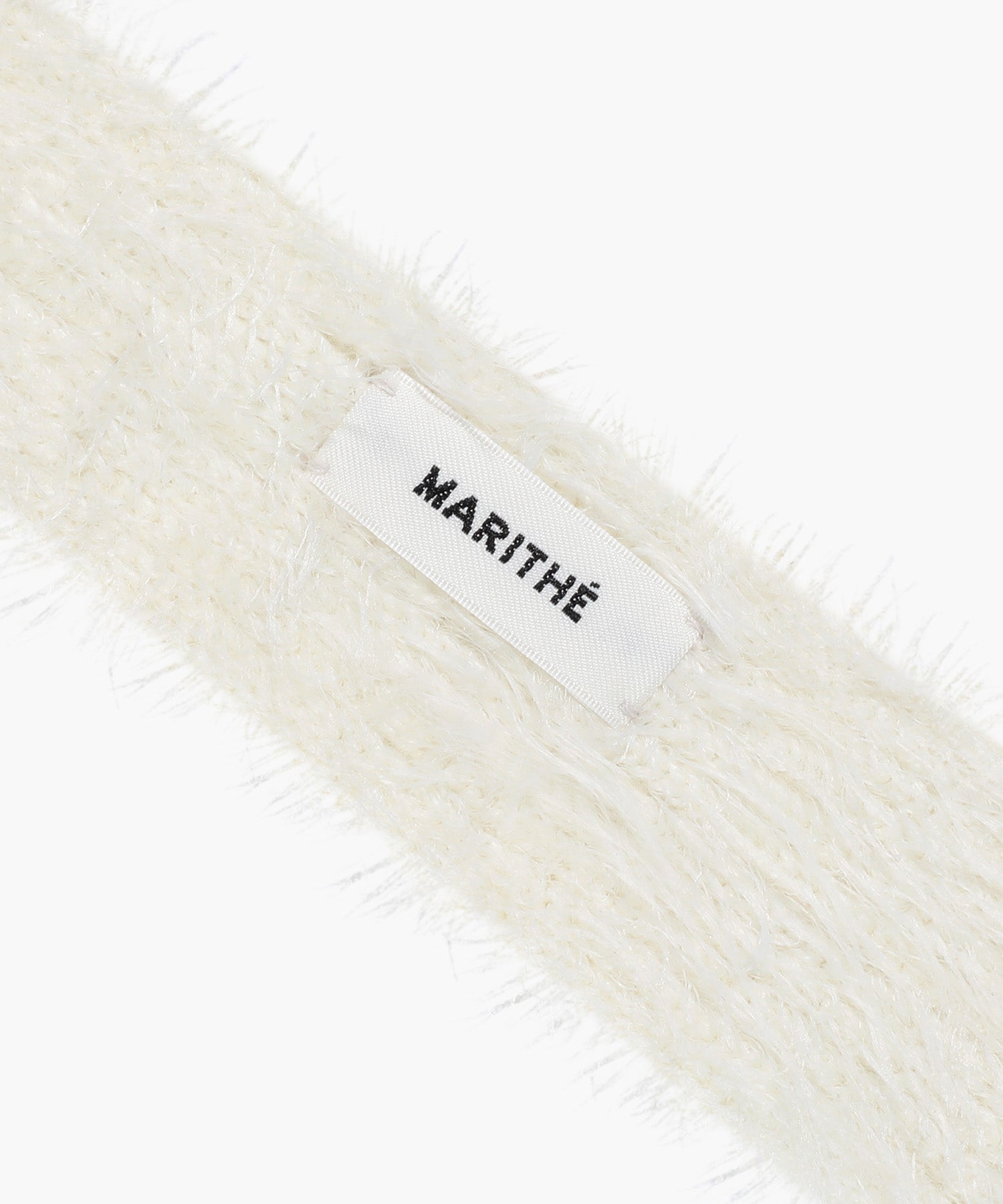 Marithe & Francois Girbaud - Regular Logo Slim Muffler (Ivory) product image 3 | TRAB K-Fashion Australia