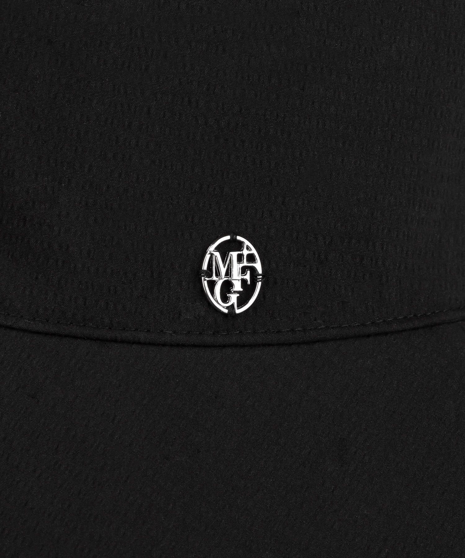 Marithe & Francois Girbaud - Strap Seersucker Wide Bucket Hat (Black) product image 3 | TRAB K-Fashion Australia