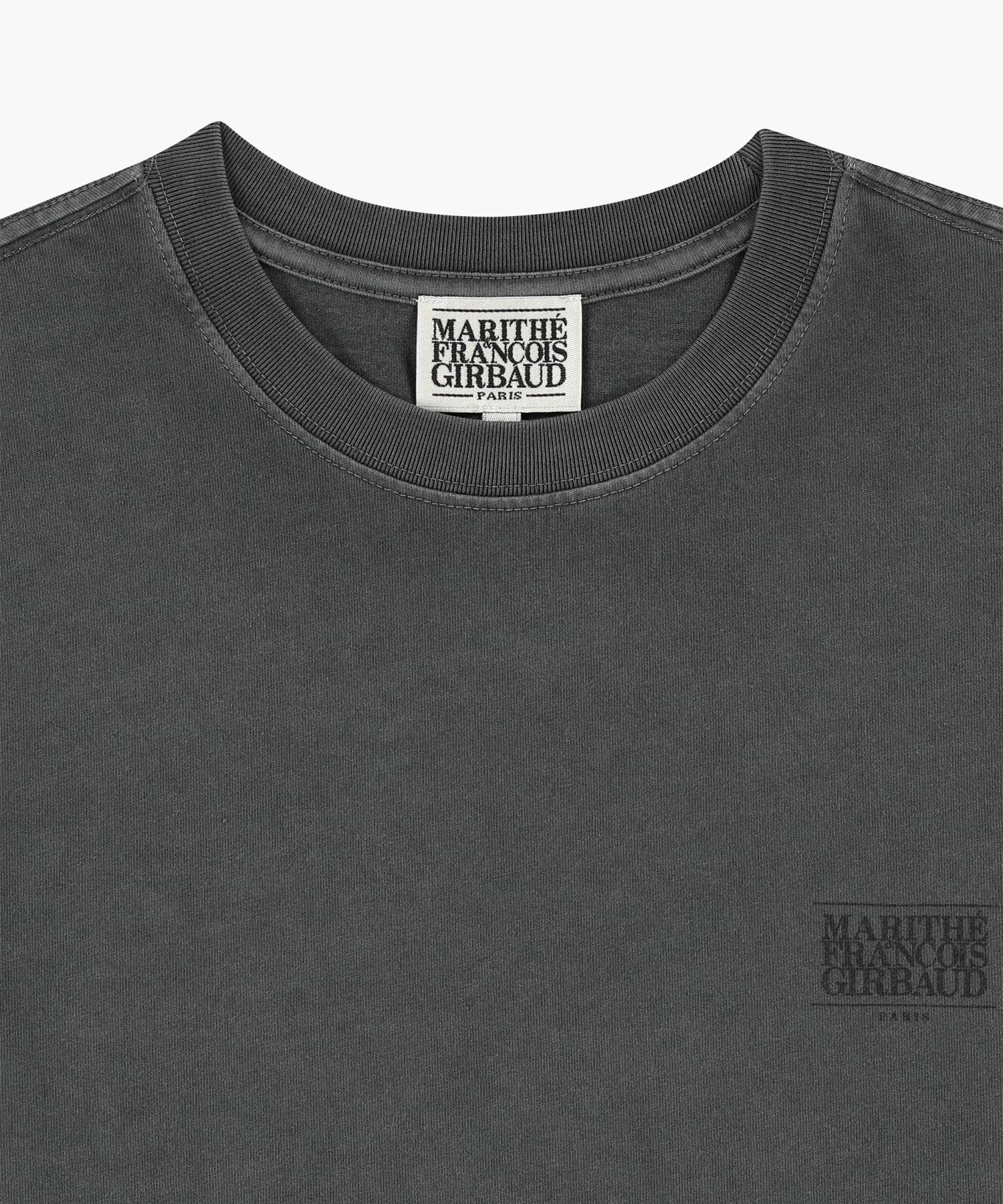 Marithe & Francois Girbaud - Back Point Classic Logo Dyeing Long Sleeve (Charcoal) product image 3 | TRAB K-Fashion Australia