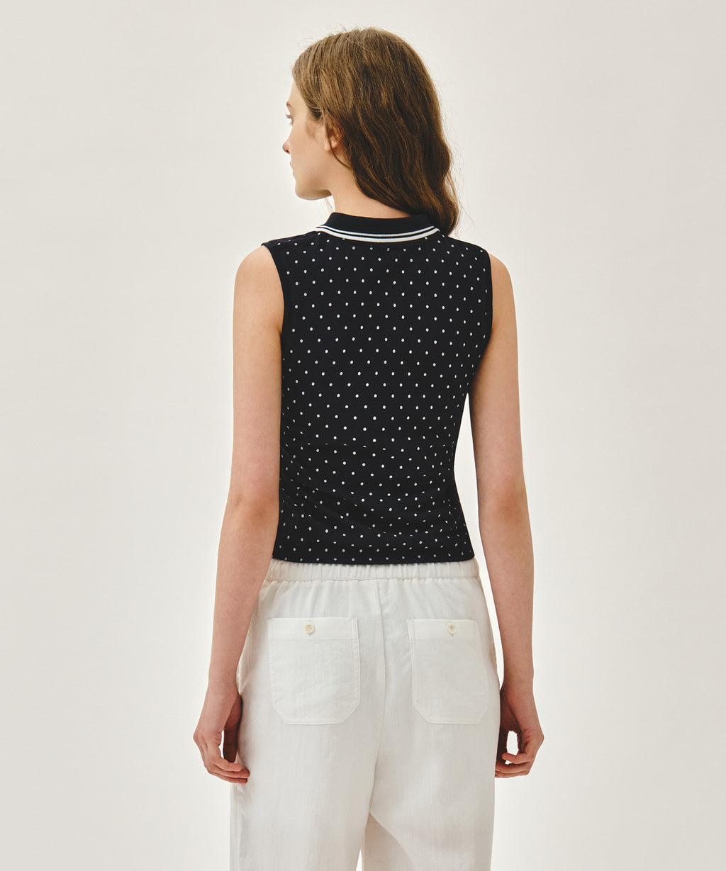 Marithe & Francois Girbaud - Small Classic Logo Pk Collar Sleeveless (Dot) product image 3 | TRAB K-Fashion Australia