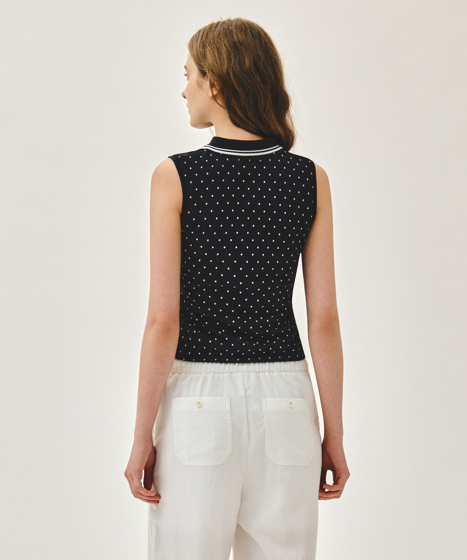 Marithe & Francois Girbaud - Small Classic Logo Pk Collar Sleeveless (Dot) product image 3 | TRAB K-Fashion Australia