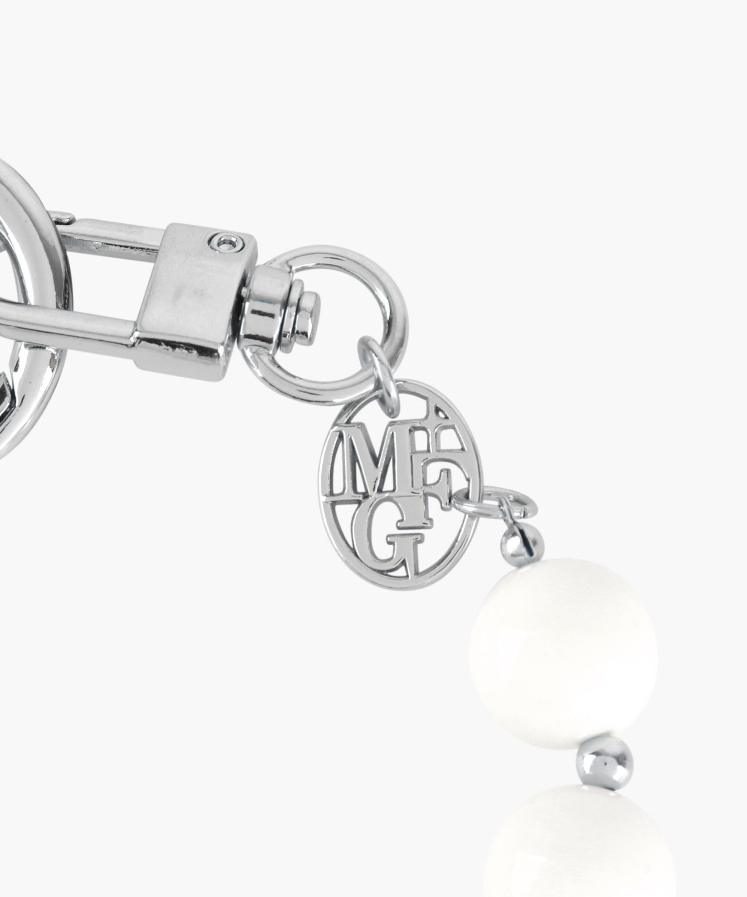 Marithe & Francois Girbaud - Circle Logo Beads Strap Keyring (White) product image 3 | TRAB K-Fashion Australia