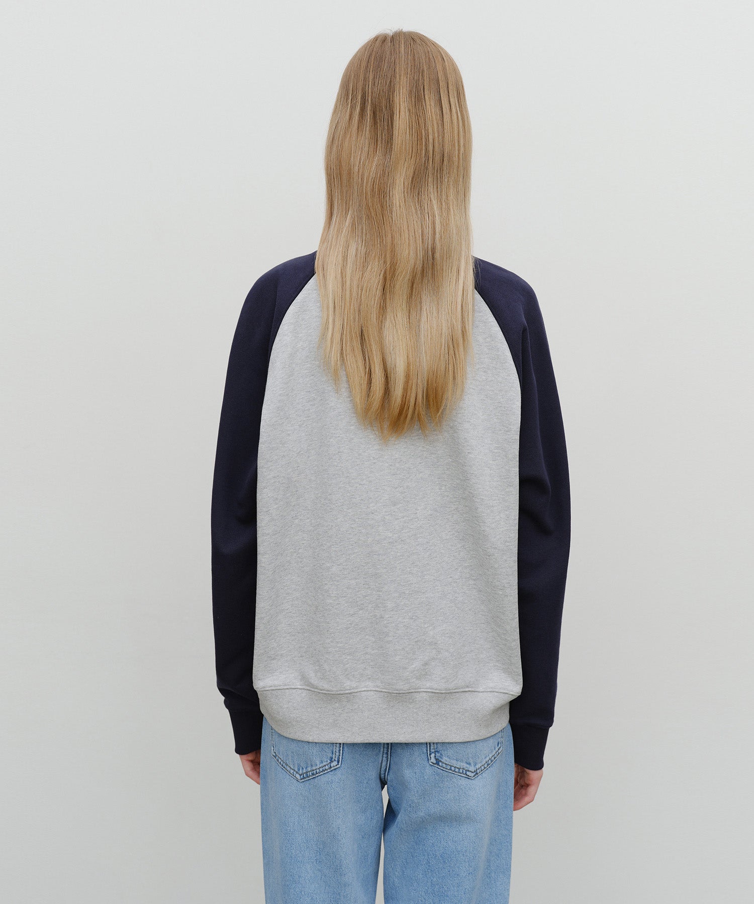 Marithe & Francois Girbaud - Classic Logo Color Block Raglan Sweatshirt (Navy) product image 3 | TRAB K-Fashion Australia