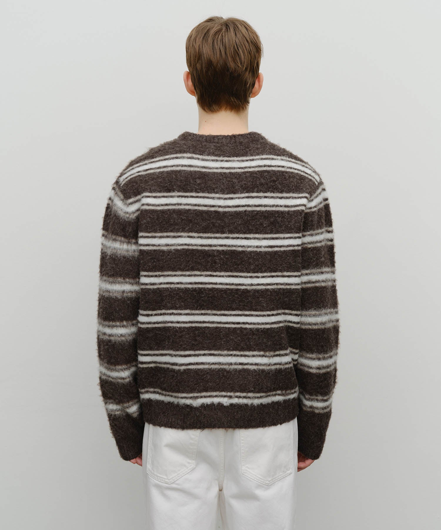 Marithe & Francois Girbaud - Multi Stripe Knit Pullover (Brown) product image 3 | TRAB K-Fashion Australia