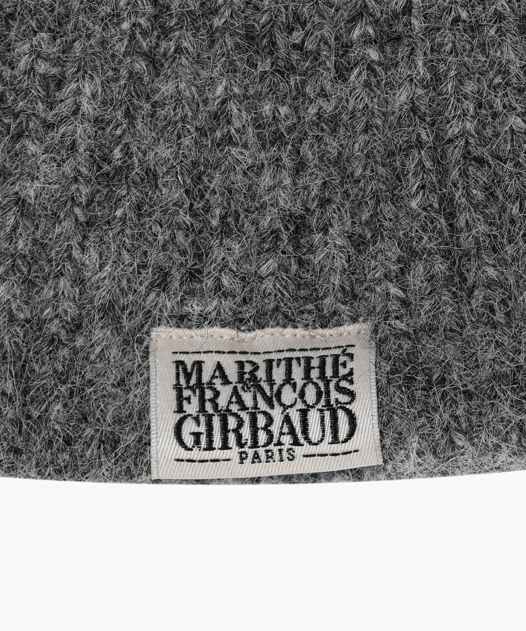 Marithe & Francois Girbaud - Classic Logo Hairy Beanie (Charcoal) product image 3 | TRAB K-Fashion Australia