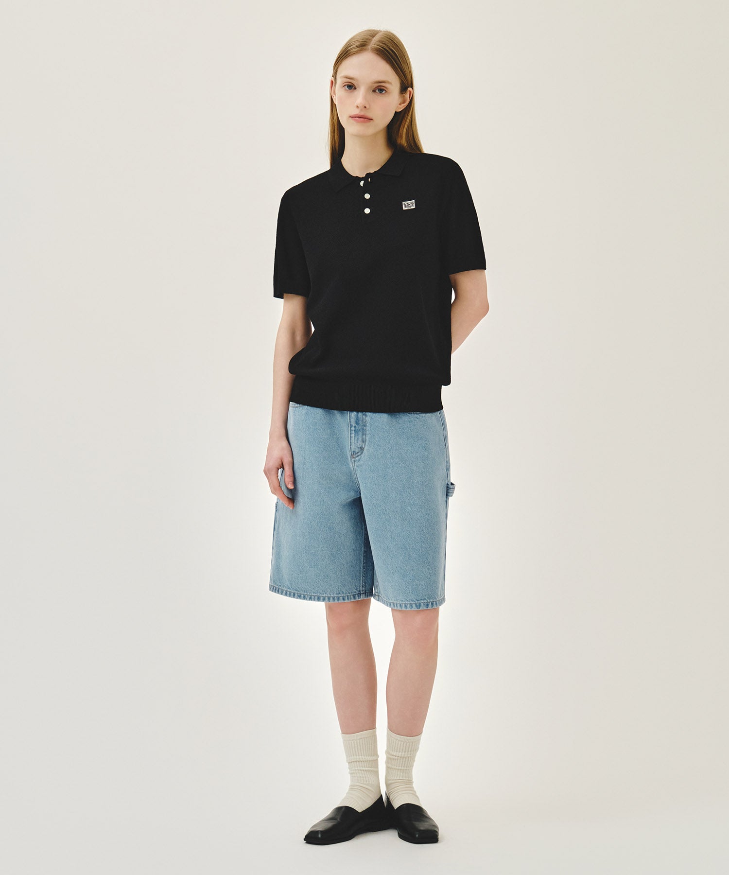 Marithe & Francois Girbaud - Carpenter Denim Shorts (Light Blue) product image 3 | TRAB K-Fashion Australia