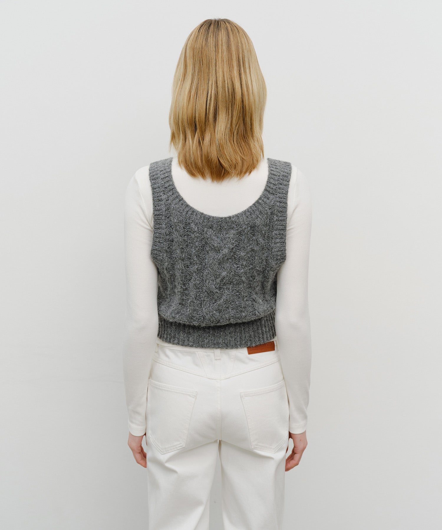 Marithe & Francois Girbaud - Logo Knit Bustier (Charcoal) product image 3 | TRAB K-Fashion Australia