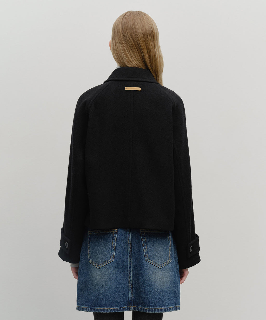 Marithe & Francois Girbaud - Oversized Crop Coat (Black) product image 3 | TRAB K-Fashion Australia