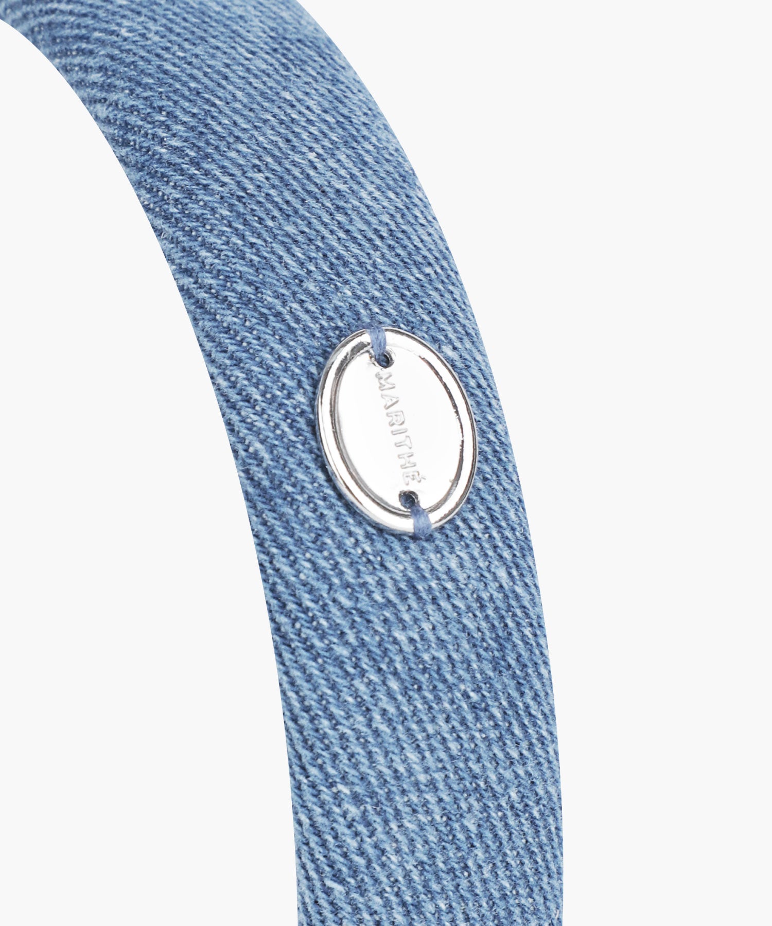 Marithe & Francois Girbaud - Regular Logo Slim Denim Hairband (Blue) product image 3 | TRAB K-Fashion Australia