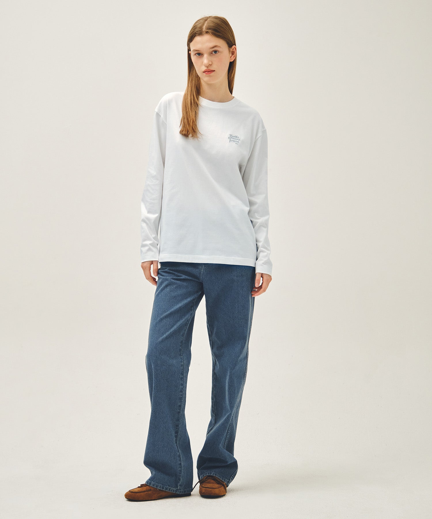Marithe & Francois Girbaud - High Straight Stripe Denim Pants (Blue) product image 3 | TRAB K-Fashion Australia