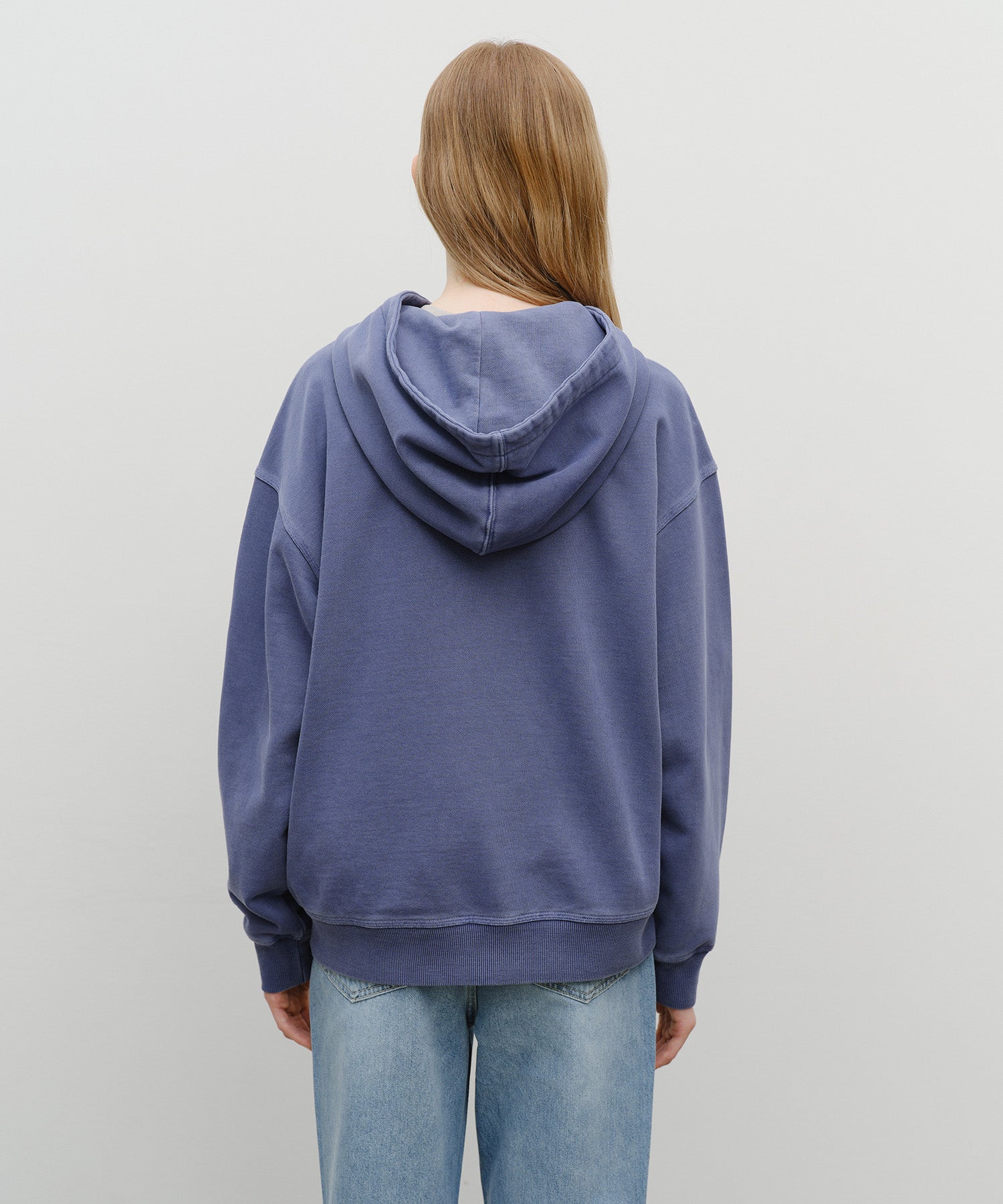 Marithe & Francois Girbaud - Crest Logo Garment Dyed Oversized Hoodie (Navy) product image 3 | TRAB K-Fashion Australia