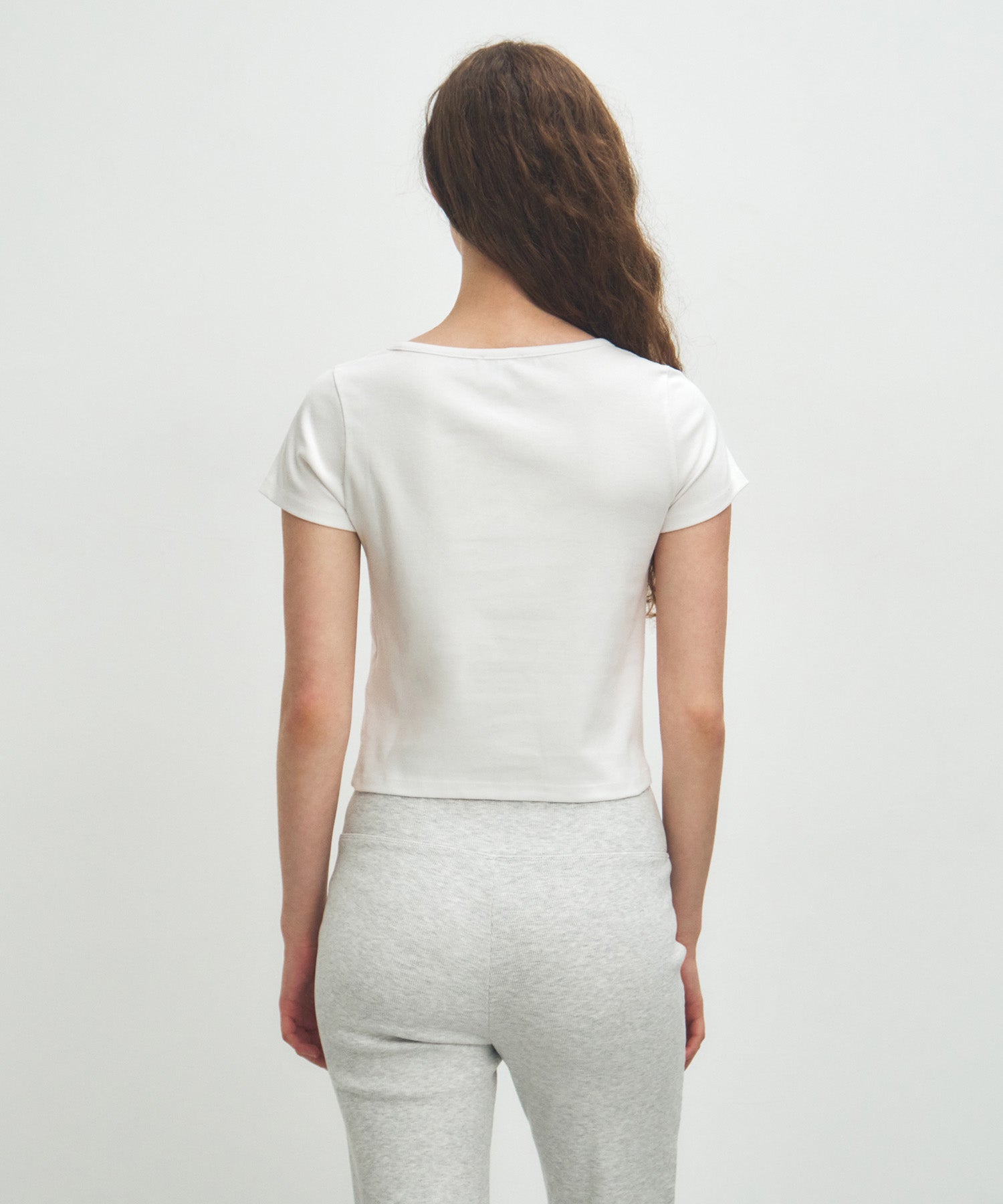 Marithe & Francois Girbaud - Basic Crop Tee (White) product image 3 | TRAB K-Fashion Australia