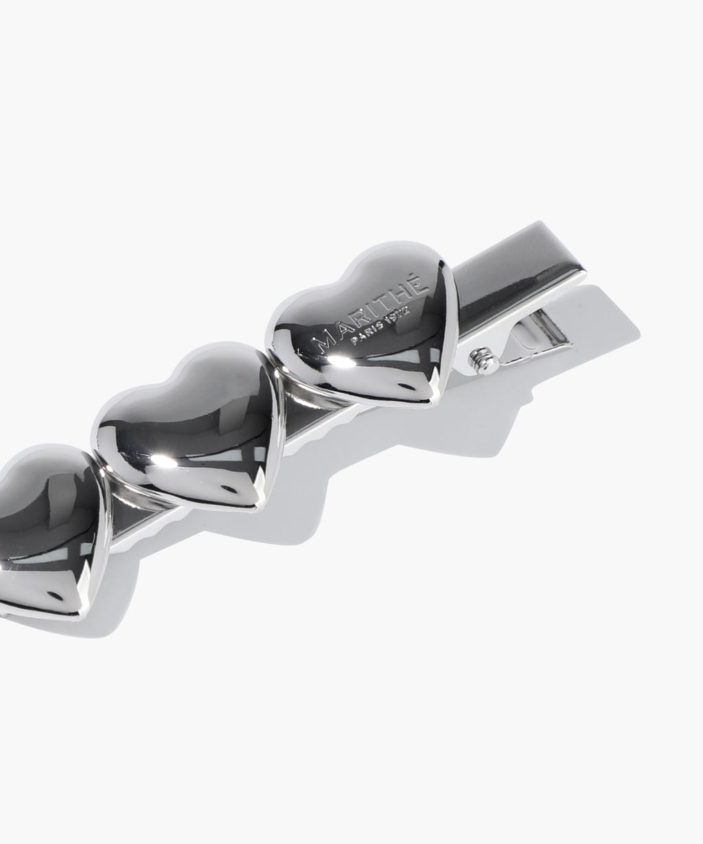 Marithe & Francois Girbaud - Regular Logo Heart Metal Hair Pin 2pack (Silver) product image 3 | TRAB K-Fashion Australia