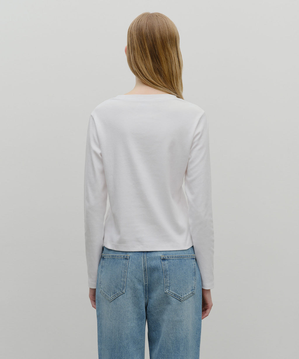 Marithe & Francois Girbaud - Basic Long Sleeve (White) product image 3 | TRAB K-Fashion Australia