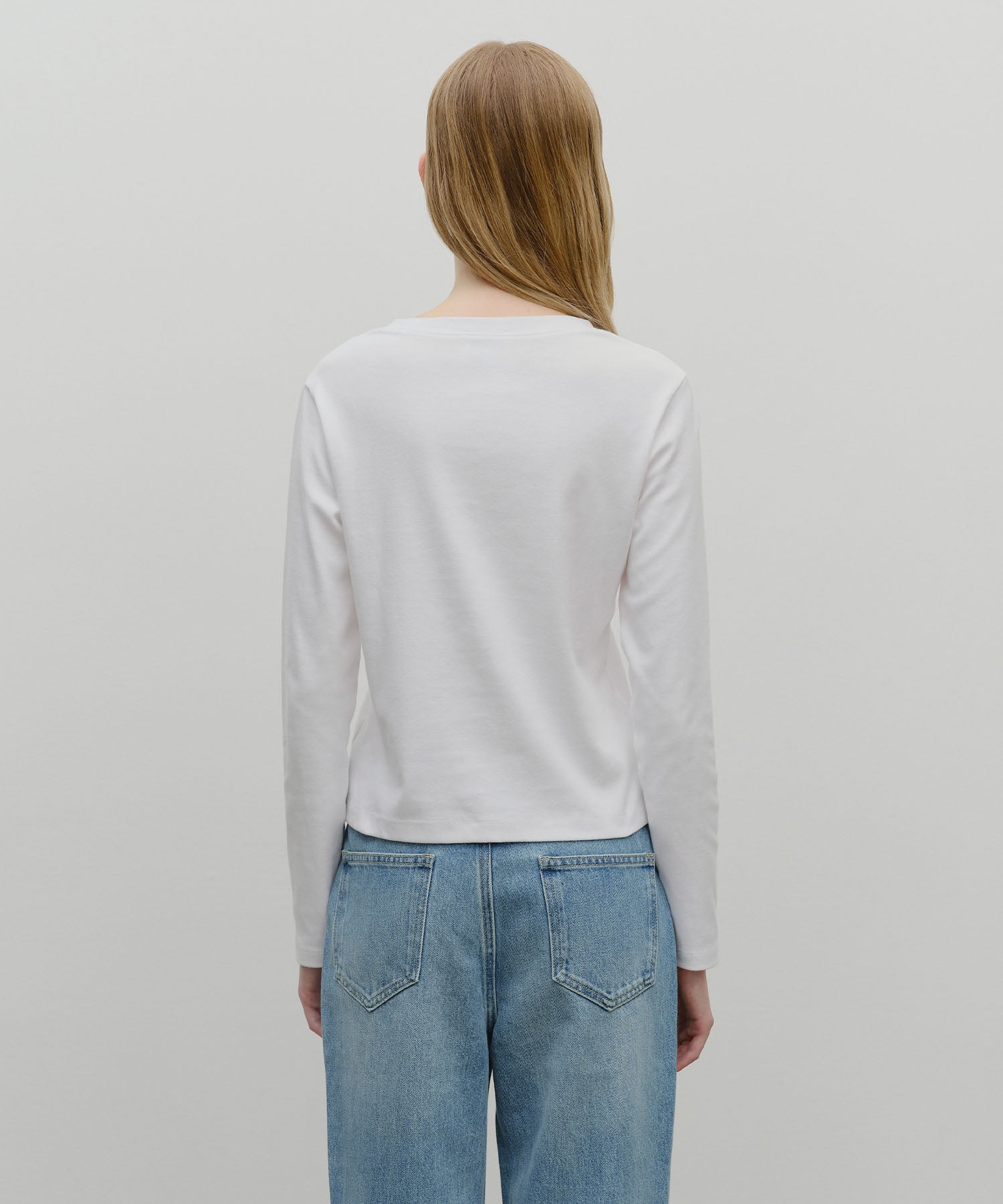 Marithe & Francois Girbaud - Basic Long Sleeve (White) product image 3 | TRAB K-Fashion Australia