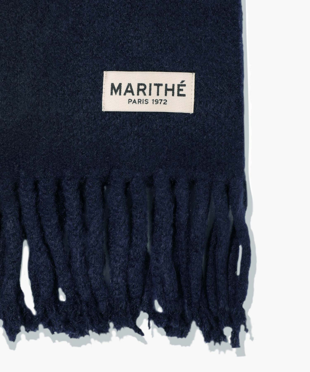 Marithe & Francois Girbaud - Fuzzy Solid Knit Muffler (Navy) product image 3 | TRAB K-Fashion Australia