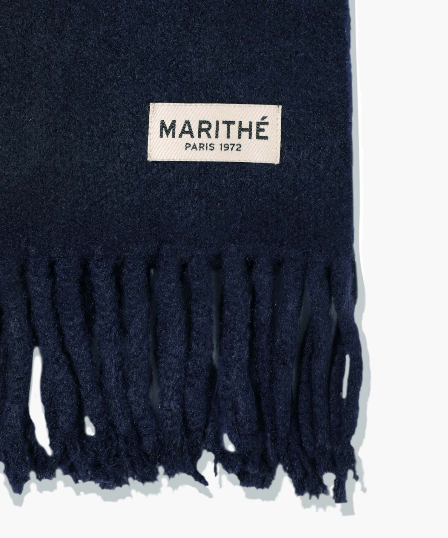 Marithe & Francois Girbaud - Fuzzy Solid Knit Muffler (Navy) product image 3 | TRAB K-Fashion Australia