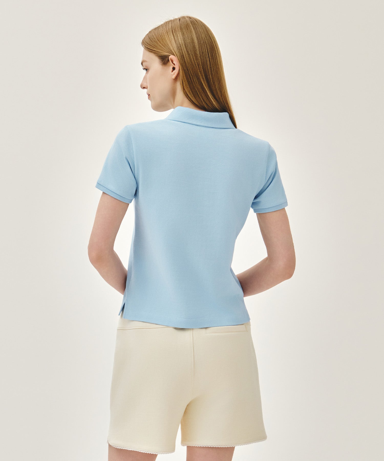 Marithe & Francois Girbaud - Emblem Pk Collar Tee (Sky Blue) product image 3 | TRAB K-Fashion Australia