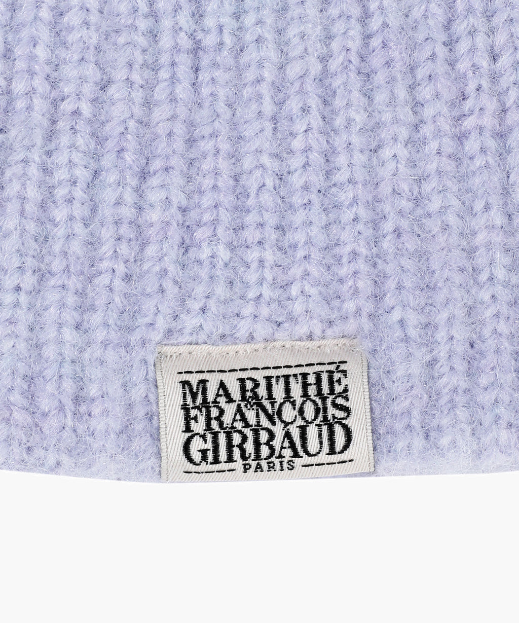 Marithe & Francois Girbaud - Classic Logo Hairy Beanie (Light Purple) product image 3 | TRAB K-Fashion Australia