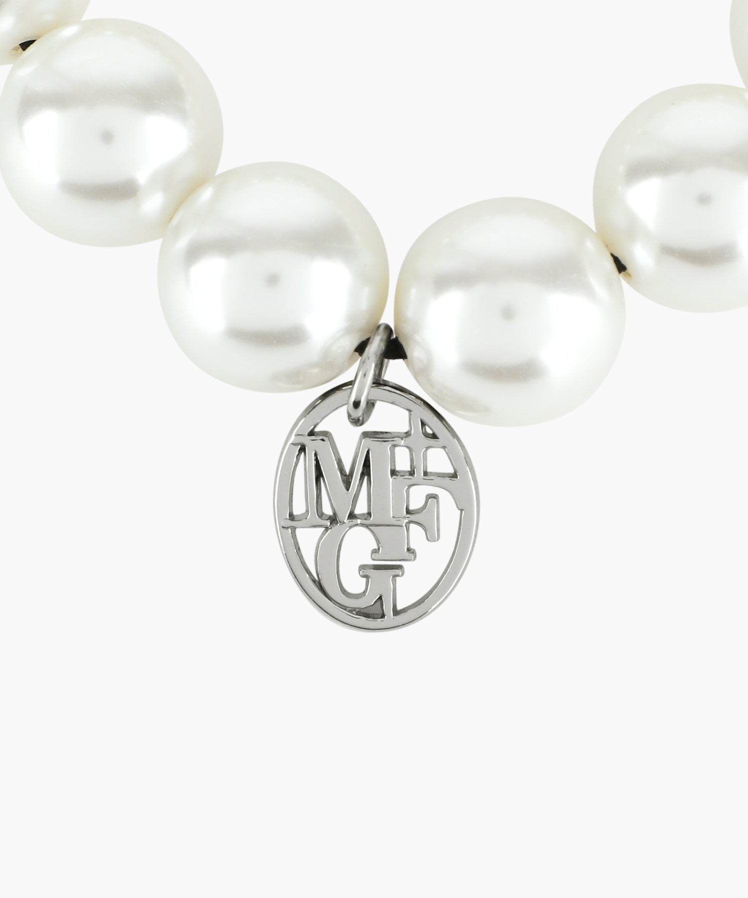 Marithe & Francois Girbaud - Pearl Silver Ball Scrunchie (Ivory) product image 3 | TRAB K-Fashion Australia
