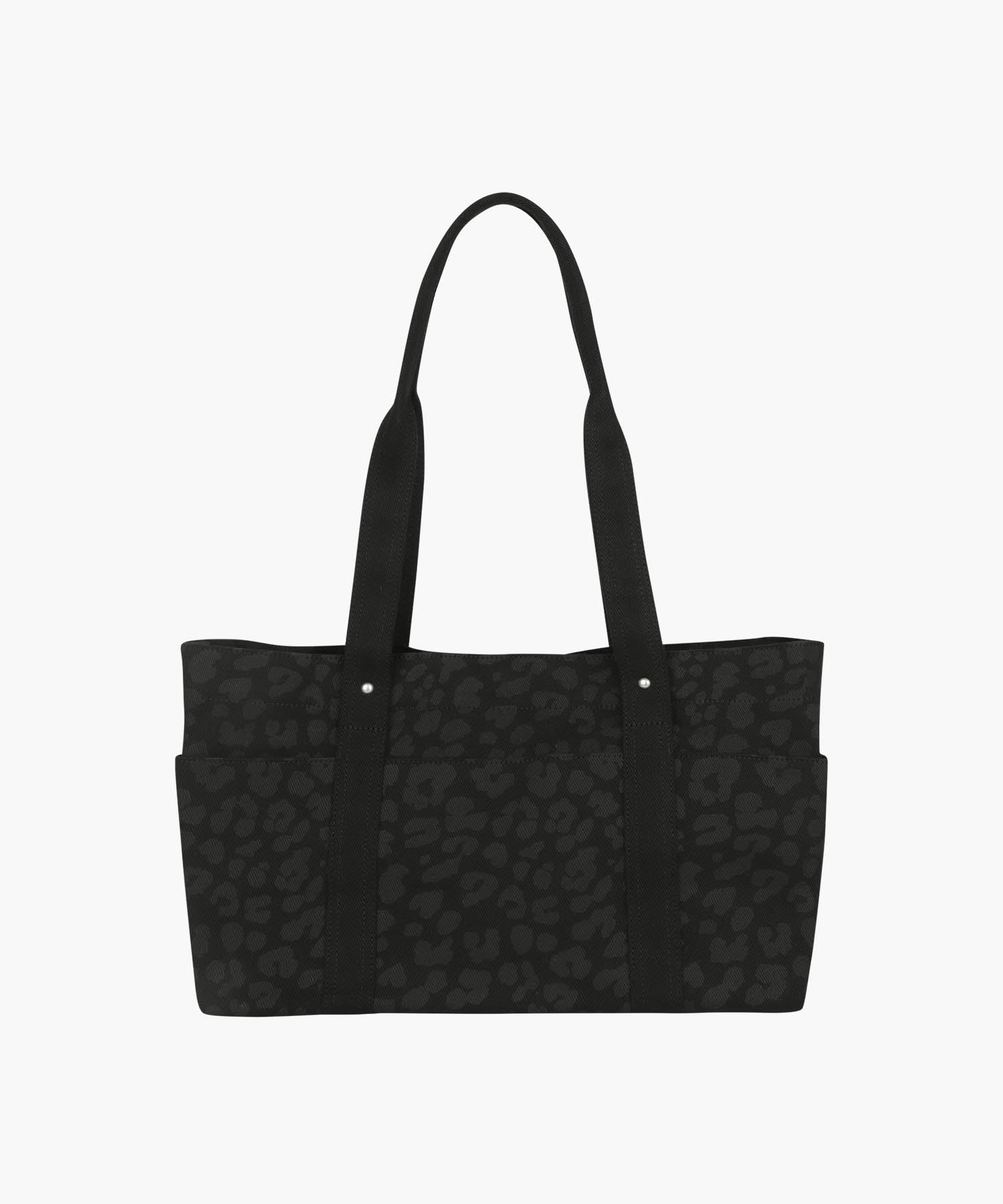 Marithe & Francois Girbaud - Classic Logo Pattern Canvas Shoulder Bag (Black) product image 3 | TRAB K-Fashion Australia