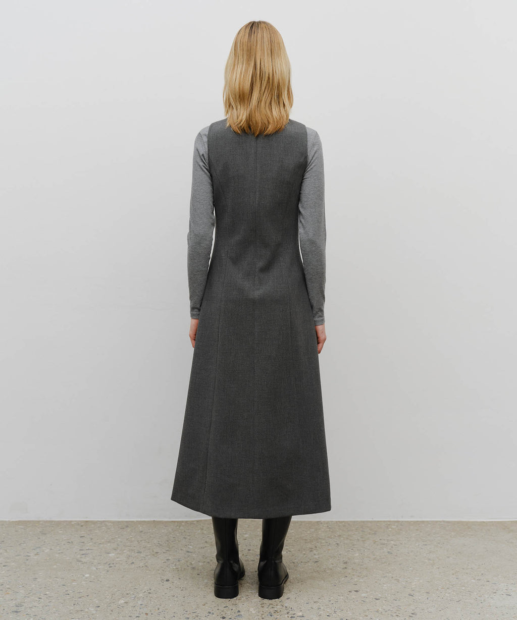 Marithe & Francois Girbaud - Sleeveless Long Dress (Charcoal) product image 3 | TRAB K-Fashion Australia