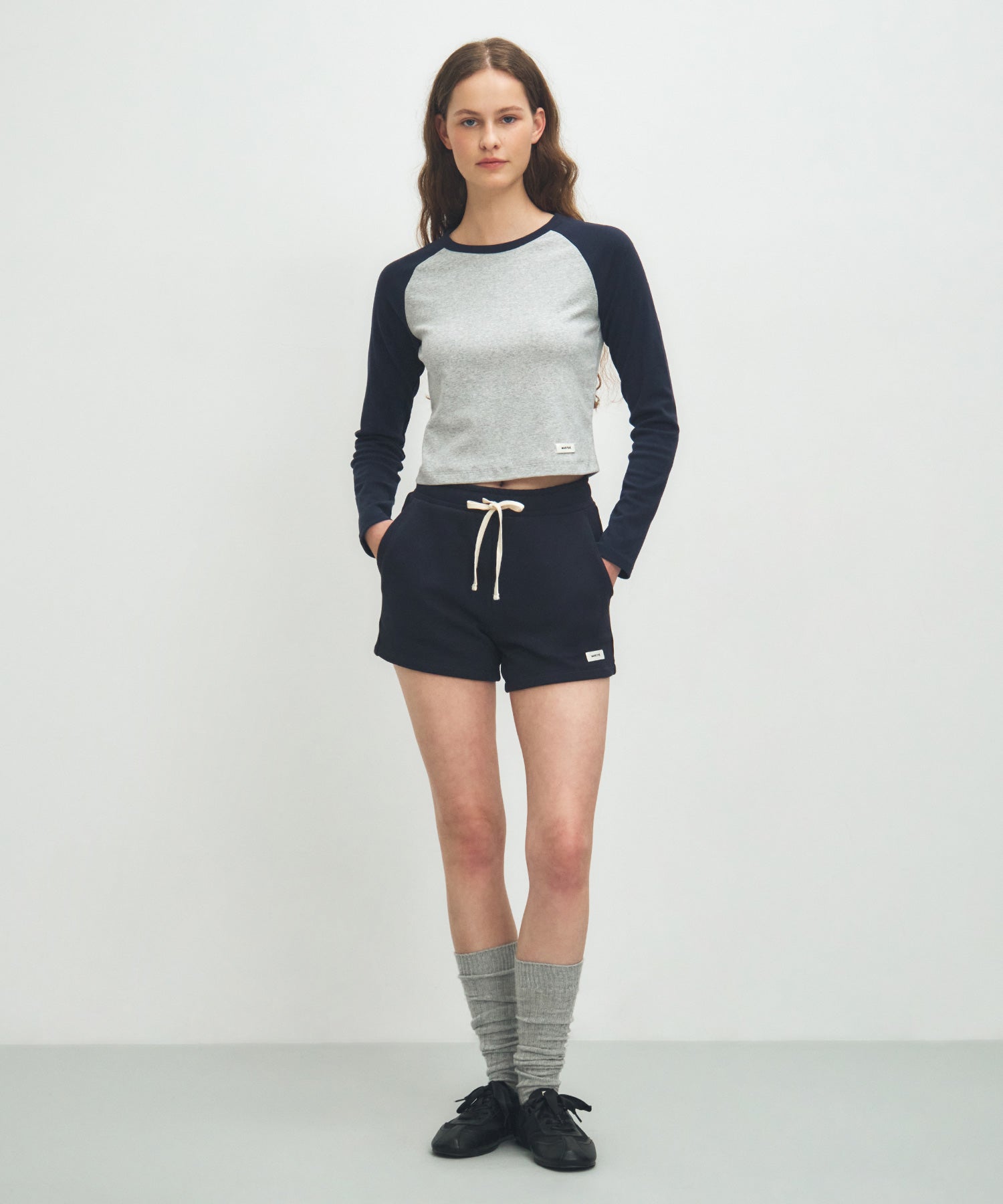 Marithe & Francois Girbaud - Basic Sweat Shorts (Navy) product image 3 | TRAB K-Fashion Australia