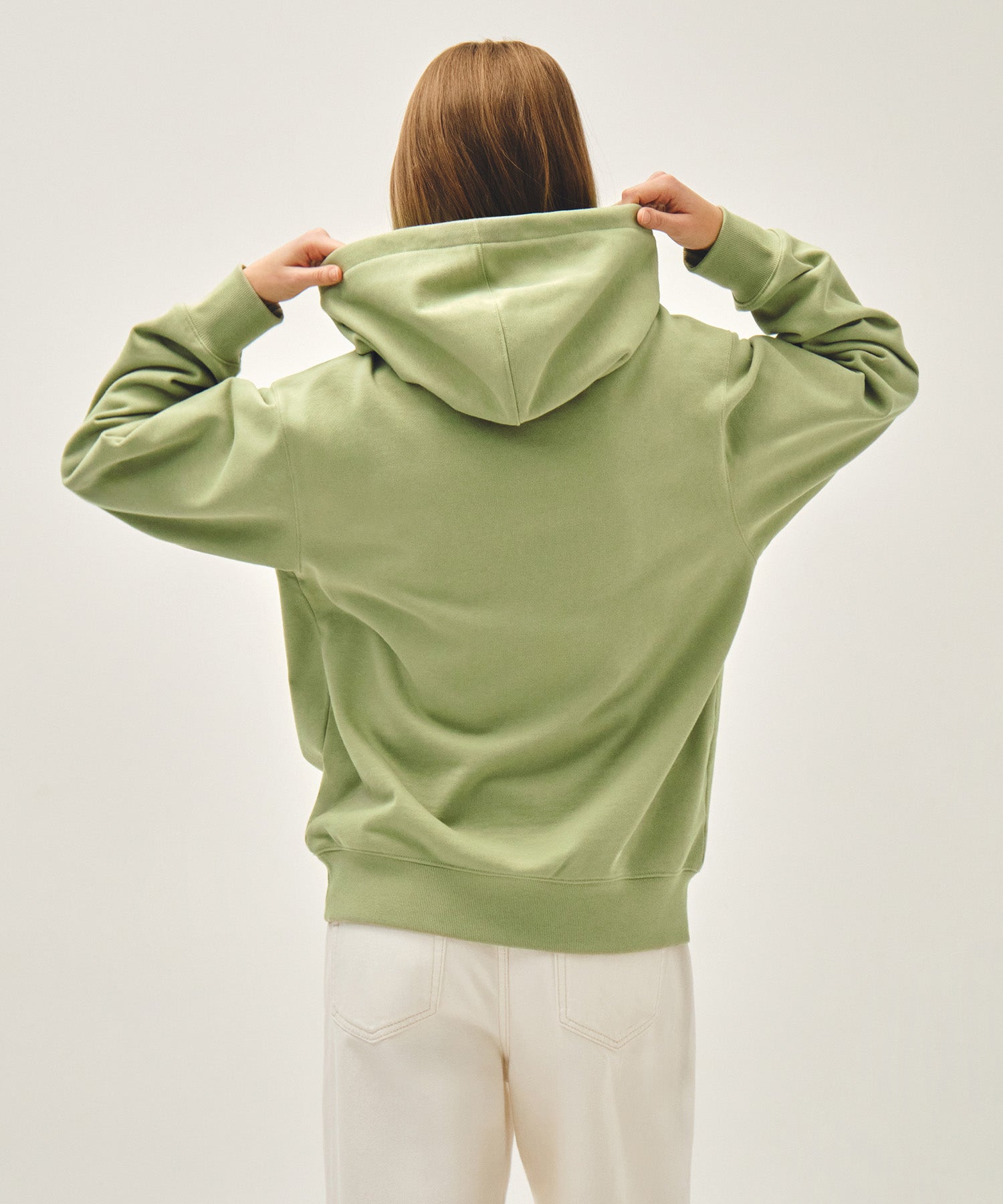 Marithe & Francois Girbaud - Classic Logo Embroidery Hoodie (Olive) product image 3 | TRAB K-Fashion Australia