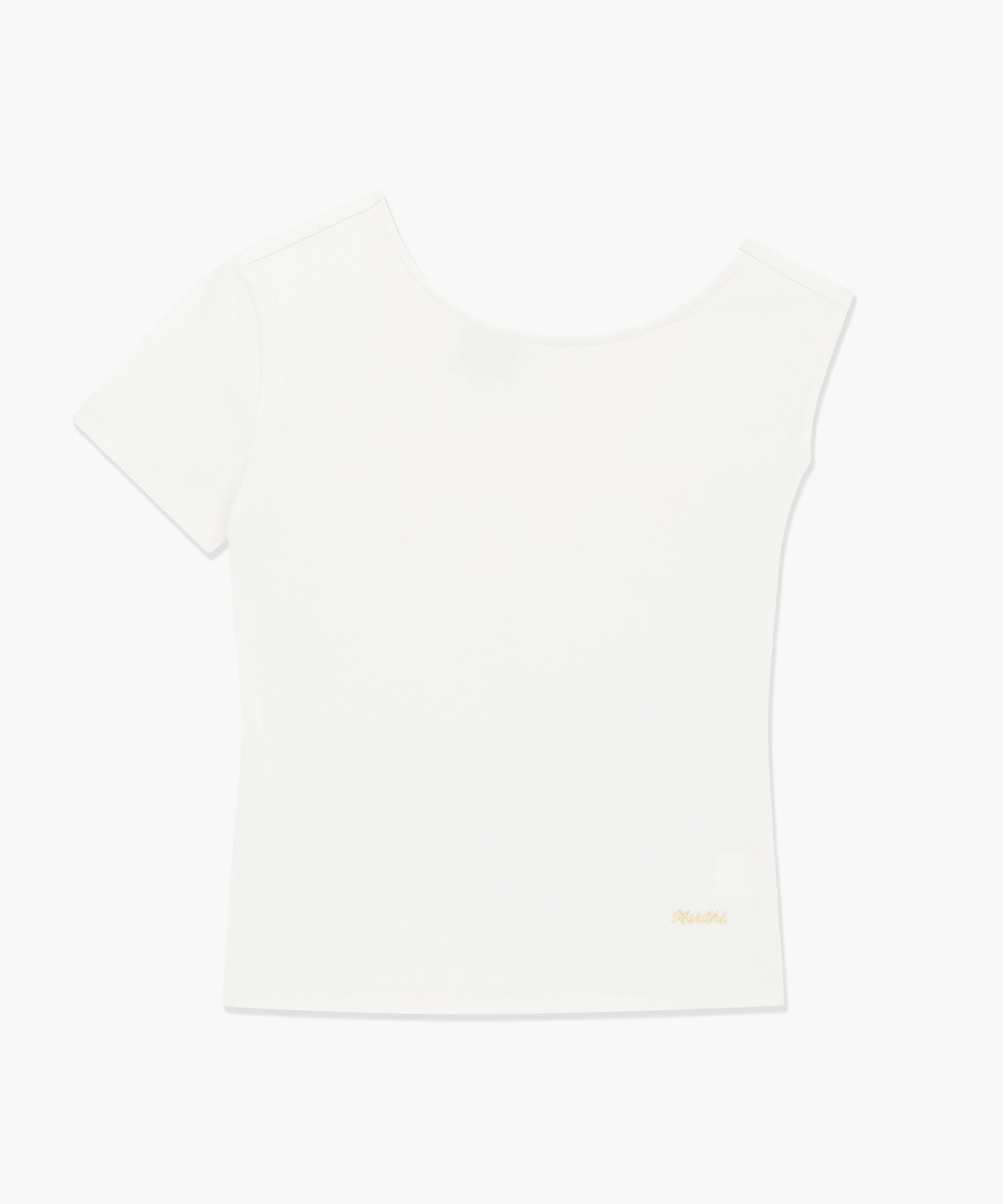 Marithe & Francois Girbaud - Small Classic Logo One Shoulder Layered Tee (Ivory) product image 3 | TRAB K-Fashion Australia