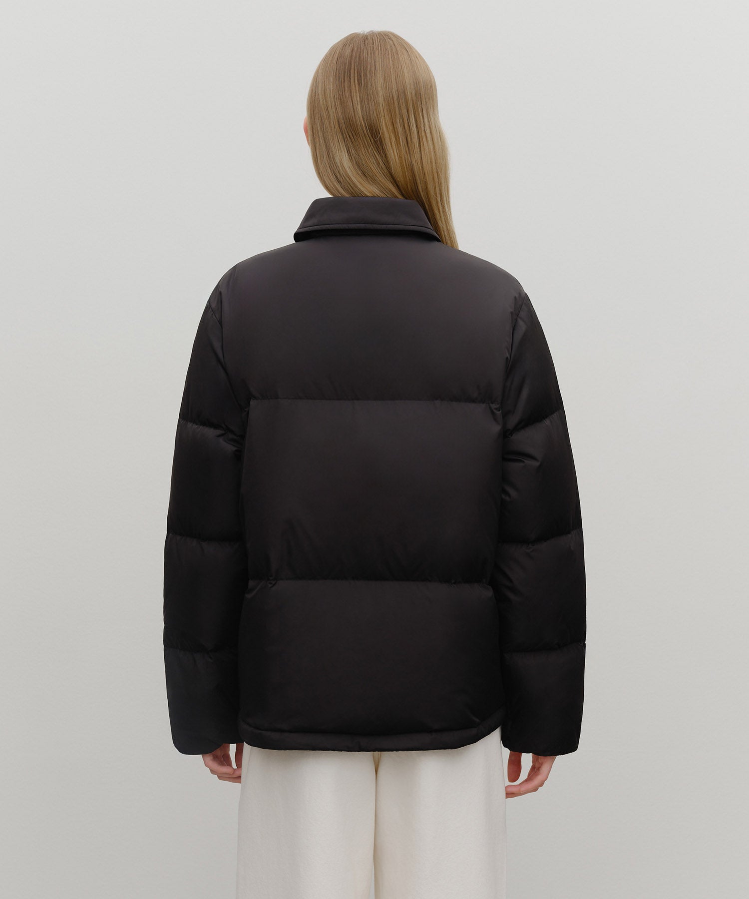Marithe & Francois Girbaud - Classic Logo Collar Down Jacket (Black) product image 3 | TRAB K-Fashion Australia